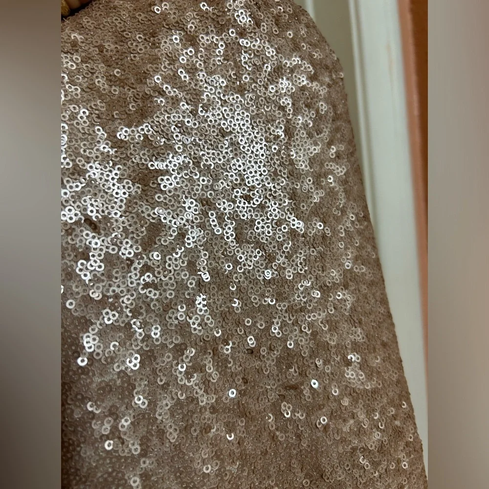 NWT Jack by BB Dakota Sequin Slip Dress Gold L - Picture 7 of 10